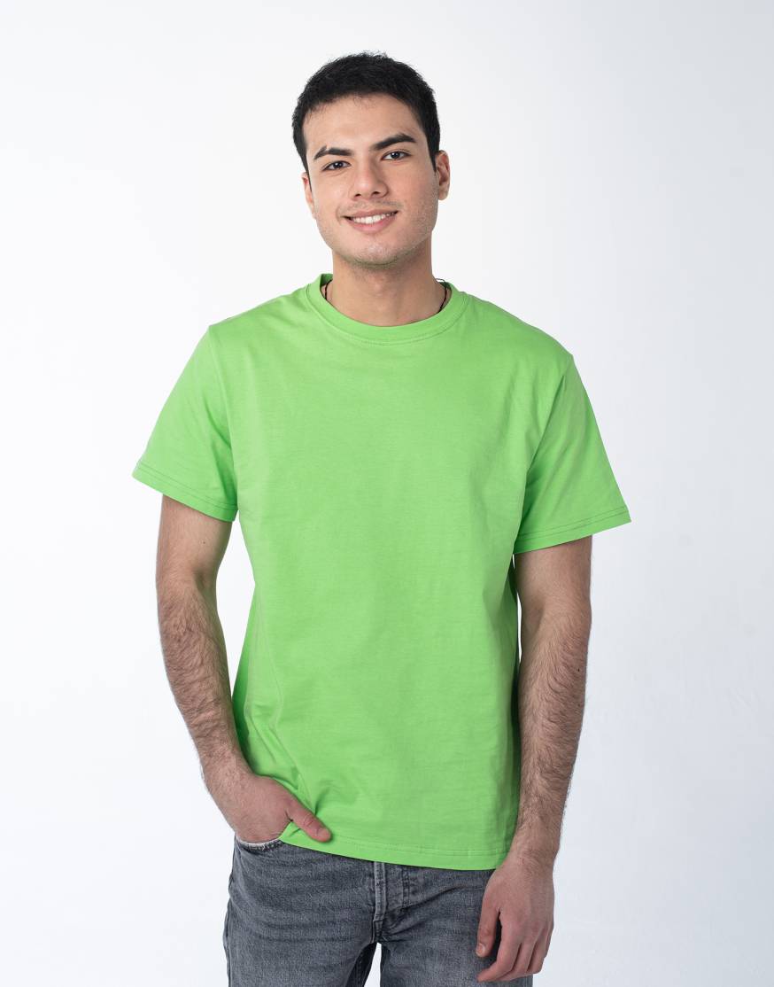 Салатовая мужская футболка оптом