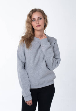 Серый меланж женский свитшот